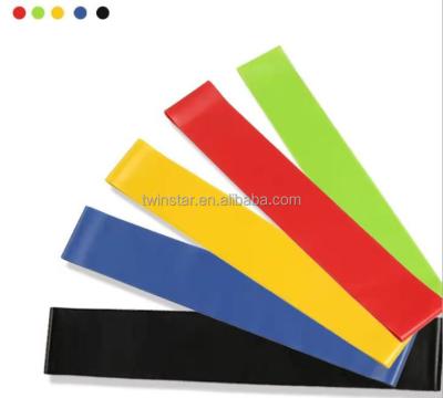 China Custom 5pcs High Elastic Indoor Latex Yoga Fitness Yoga Bands, Resistance Loop Band Set for sale