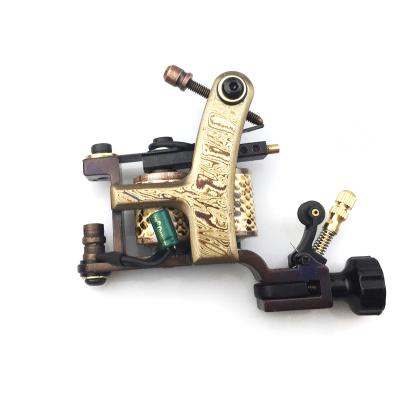 China Permanent Damascus Tattoo Coil Machine Shader Liner Coil Machine Gun for sale