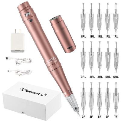 China Portable Long Time Durable Rotary Eyebrow Tattoo Machine PMU Machine Microblading Brows Kit for sale