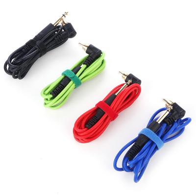 China Disposable High Quality Metal Head Copper Tattoo Machine Power Supply RCA Silicone Tattoo Clip Cord for sale