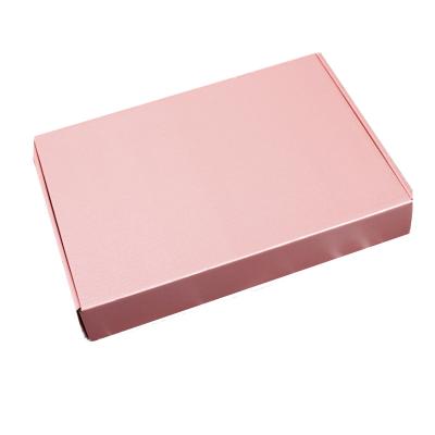 China Recyclable Custom Mailing Box Recyclable Hot Pink Peach Color Wig Mailing Listing Box Clothes Packaging Light Pink Corrugated With Logo Pink for sale