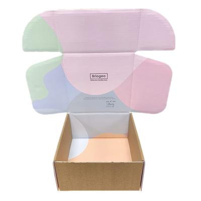 China Recycled Materials Logo Delivery Custom Candle Jar Corrugated Packaging Mailer Box Mailing Box With Paper Insert For Candles Shipping Wholesale for sale