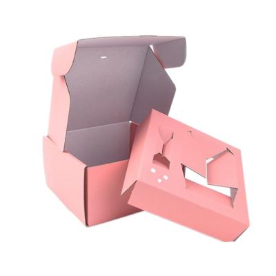 China Recycled Materials Scented Candle Packaging Design Announcement Box Customized Printed Pink Packing Box Corrugated Paper Box With Paper Insert For Candle for sale