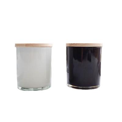 China Supplier Wholesale 6oz 10oz Scented Candle Cute Clear Matte Black White Matte Candle Jar Container Ship Cup Packaging With Cork Matel Wood Lids For Candles for sale