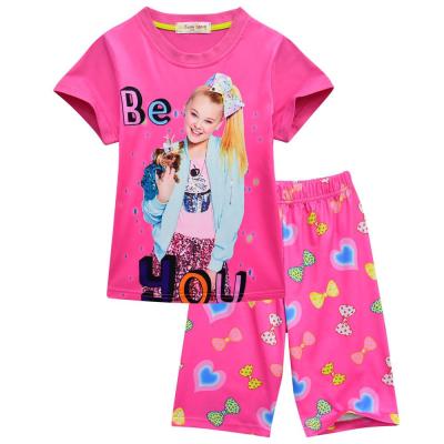 China siwa new summer jojo children's girl breathable 2 piece pajamas for sale