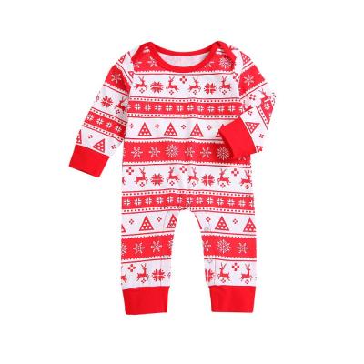 China Xmas Deer Romper Long Sleeve Jumpsuit Casual Newborn Infant Infant Christmas Outfits for sale