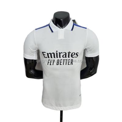 China Real Thailand Player Quick Dry Breathable Comfortable Soccer Wear Shirt 2022 Team Madrid Football Jersey Soccer Shirt for sale