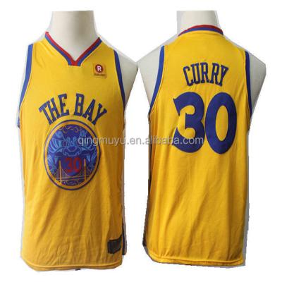 China Factory Wholesale Antibacterial Embroidered Steph Curry #30 Kids Team Basketball Good Quality Adult Tank Top for sale