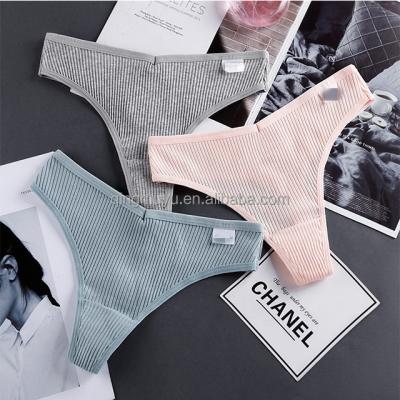 China Antibacterial Women's Sexy Women's Ladies Panties Thong T-black Pants Sports Cotton Solid Underwear for sale