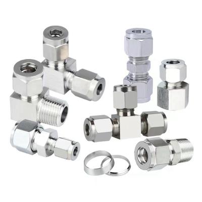 China New Fitting Stainless Steel Quick Joint Stainless Steel Three Ties Two Joint Ferrule Tube Reducer for sale