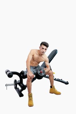 China Adjustable Rugged Commercial Flat Incline Bench With Leg Extension for sale