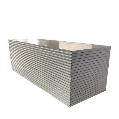 China 50mm Industrial Metal Cut Out Insulating Sandwich Wall Panel Metal Roofing Fire Proof Silica Color Steel Sandwich Panel for sale