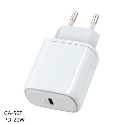 China Wall Charger 20W PD Charger Adapter Mobile Phone 20W Type-C PD Set with Cable for iPhone and Huawei for sale