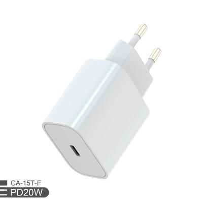 China PD20w Hot Sale 20W 18w Fast Charger PD Charger Type C Ports Wall Chargers Phone Charger For iPhone 12 for sale