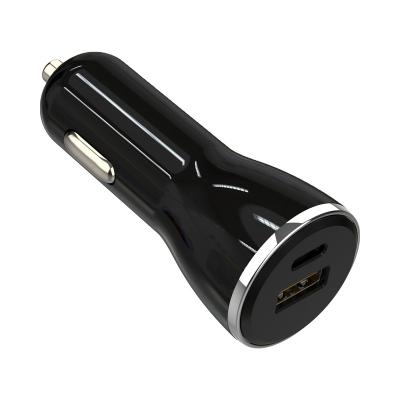 China 36w Smart USB-C Mobile Phone Port Charging Mobile Phone Car Charger Palladium QC3.0 Fast Car Accessories Charger Adapter for sale