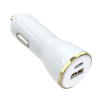 China 2021 New Mobile Phone Car Charger Palladium 20W QC3.0 Mega Safe Fast Charging Charger For Car Power Bank for sale