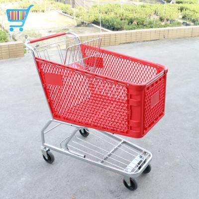 China Lightweight Shopping Cart 4 Wheels Grocery Cart Buggy Reviews At New Unveiling Supermarket For Youngster for sale