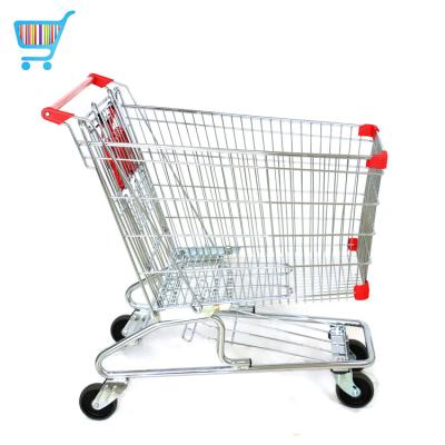 China Unveiling Factory Direct Supermarket Trolley Trolley Metal Wire Shopping Baskets Personal Shopping Trolleys With 4 Wheels Supermarket Cars for sale