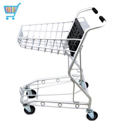 China Unfolding Ladder Trolley With Wheels Metal Grocery Superarket Trolley Shopping Cart Shopping Cart Personal Push Trolley With Wheels for sale