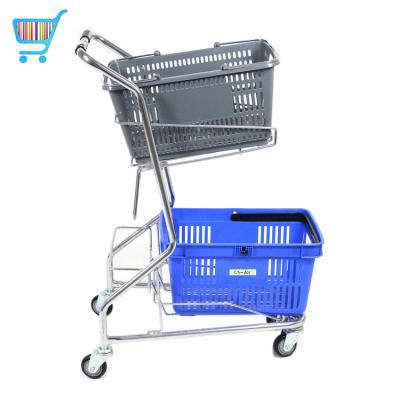 China Unveiling New Cheap Popular Small Grocery Supermarket Shopping Carts For Sale Wheeled Shopping Carry Shopping Carts For Groceries for sale