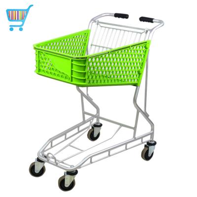 China Unfolding Shopping Trolley Hypermarket Market Wire Supermarket 4 Wheel Fashionable Personal Shopping Trolley for sale