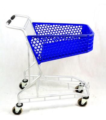 China Unfolding Shopping Trolley Hypermarket Market Wire Supermarket 4 Wheel Fashionable Personal Shopping Trolley for sale