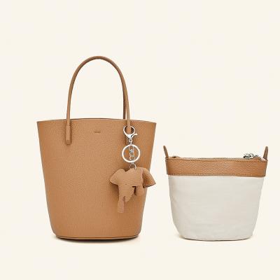 China Other 2022 New Fashion Genuine Leather Bucket Bag Women Handbags Designer Ladies Black Shoulder Luxury Cross - Body Tote Bag for sale