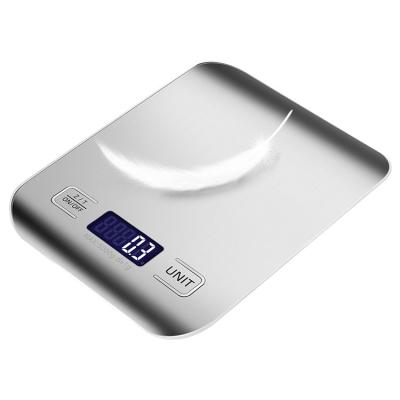 China Electronic Digital Food Kitchen Scale Food Bakery Scales Digital Cooking Weight 5kg Stainless Steel Kitchen Scales for sale