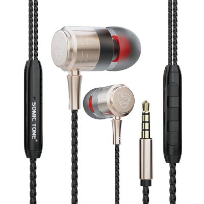 China Perfect Sound CE RoHS Certified Earphone Cable Sports In Ear Stereo Earbuds Headphones With Mic For Mobile Phone for sale