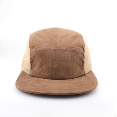 China Custom COMMON LOGO Corduroy Hat White 5 Panel Hats Corduroy Snapback Covers 5 Panel Cowl Hat Cap for sale