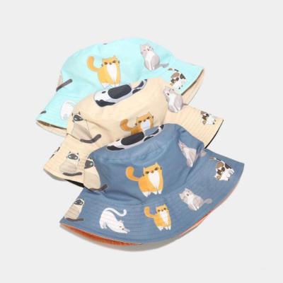 China Custom Dobby LOGO Bucket Hat For Kids Corduroy Baby Sun Hat Bucket Hats Fashion Kids Hat for sale