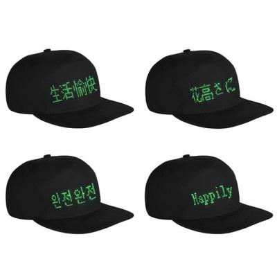 China JOINT Custom Baseball Cap Rechargeable App Programmed Digital Scrolling Message Led Cap Light Up Display Luminous Cap for sale