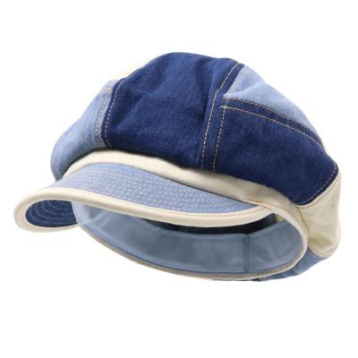 China JOINT Custom Blue Denim Hat Fashion Color Matching Hat With Short Brim for sale