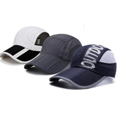 China COMMON Customize Outdoor Quick Dry Folding Hat 5 Panel LOGO Baseball Cap Portable Sun Hat for sale