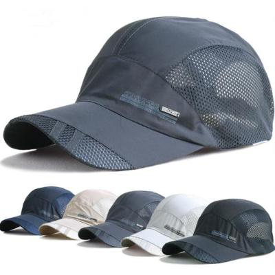 China COMMON Logo Print Quick Dry Lightweight Custom Breathable Polyester Sports Hat Unstructured Soft Running Baseball Hat For Men for sale