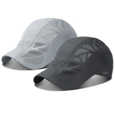 China COMMON Wholesales Custom Polyester Spandex 6 Panel Semi Curved Hat Sports Cap With Reflective Print Golf Cap for sale