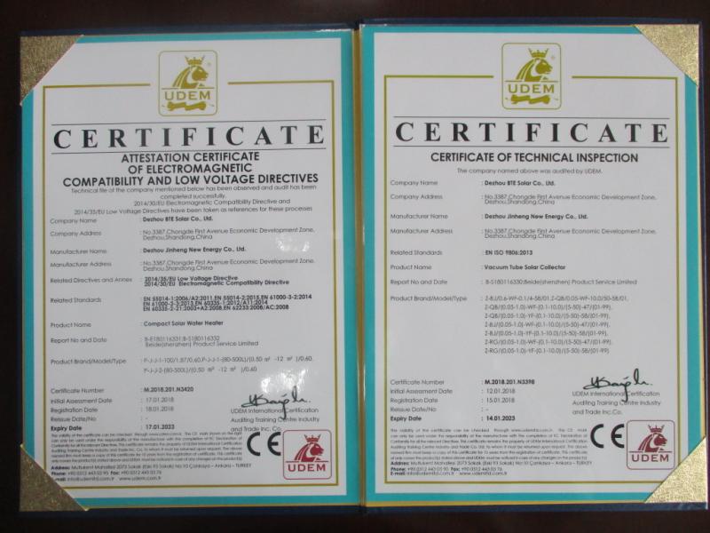 CE - Dezhou BTE Solar Co., Ltd.