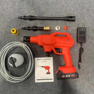 China Professional critical cleaning water jet gun/21V lithium battery black gun car wash residue free red gun for sale