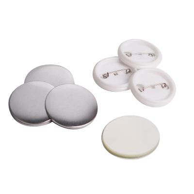 China 3D Pin Blank Button Badge Material Parts 44mm Size Around DIY Button Badge Making Component Badge Making Materials for sale