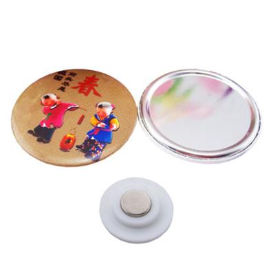 China 3D 58mm Magnet Badge Material Strong Magnetic Badge Does Not Hurt Clothes for sale