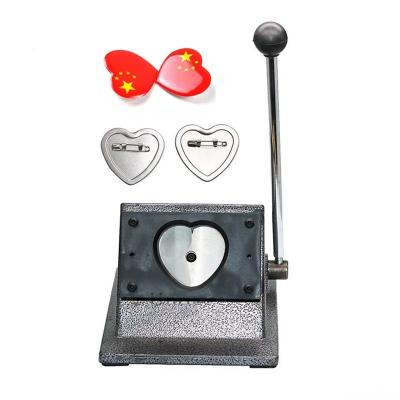 China heart badge button maker 53*57MM paper cutting machine paper cutter for heart shape badge making 53X57MM for sale