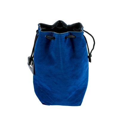 China Large Capacity Recycled Pattern Materials Easy To Store Sturdy Lightweight Wear-Resistant Universal Dark Blue Draw String Bag for sale