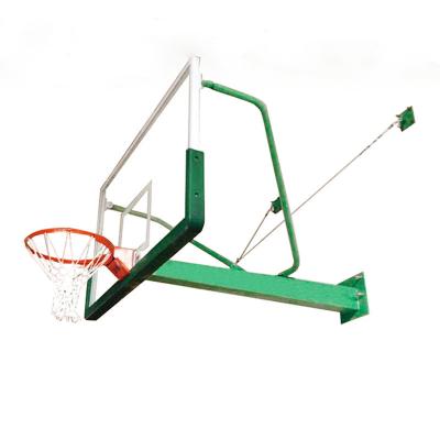 China Cheap and high quality outdoor fixed height cantilever basketball stand HY-1015 (glass backboard) for sale