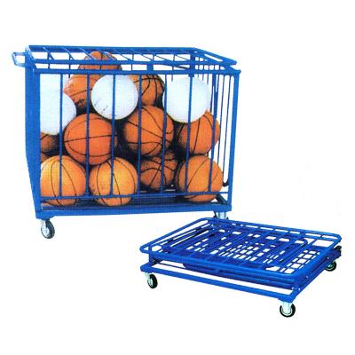 China China Manufacturer New Product Portable Folding Basketball Ball Cart With Wheels Portable Ball Storage Basket Ball Cart HY-1034 for sale