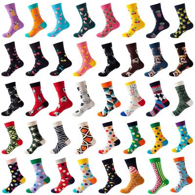 China Fashion Funny Happy Customized Sock Wholesale Socks Women's Cotton Jacquard Socks Men's Cotton Animals Custom Colorful Fancy Fruit Sock for sale