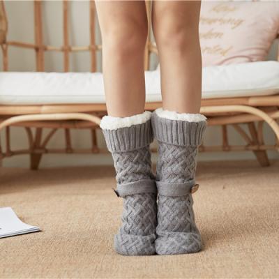 China Fashion QUICK DRY Women's Warmers Crochet Cotton Knitted Boot Boot Boots With Button for sale