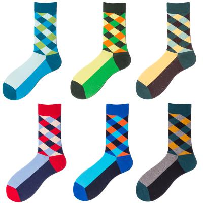 China 2021 QUICK DRY wholesale custom colored funny socks cheap mens fashion socks cotton for men for sale