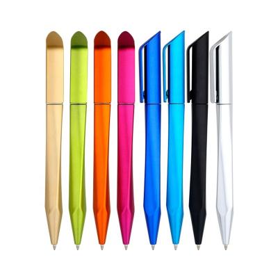 China Promotional Metallic Ballpoint Pen Pen With Pen Logo Cheap Plastic Triangle Twist for sale