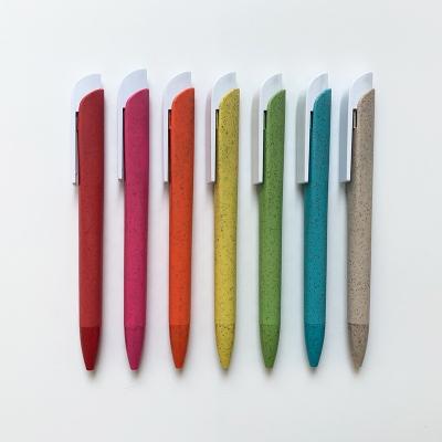 China 2019 Promotional Pen New Wheat Straw Ballpoint Pen for sale