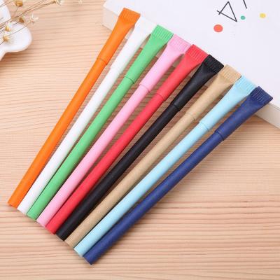 China office & Cheap Special Eco-Friendly Roll Paper Pen School Pen Price Recyclable Wrapping Paper Ballpoint Pen for sale